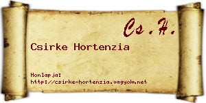 Csirke Hortenzia névjegykártya