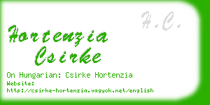 hortenzia csirke business card